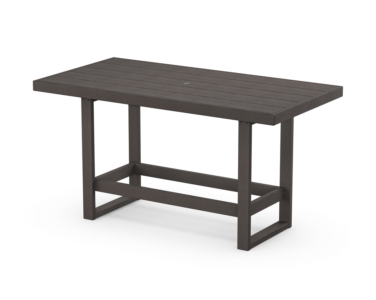 POLYWOOD EDGE 40" x 78" Bar Table in Vintage Coffee