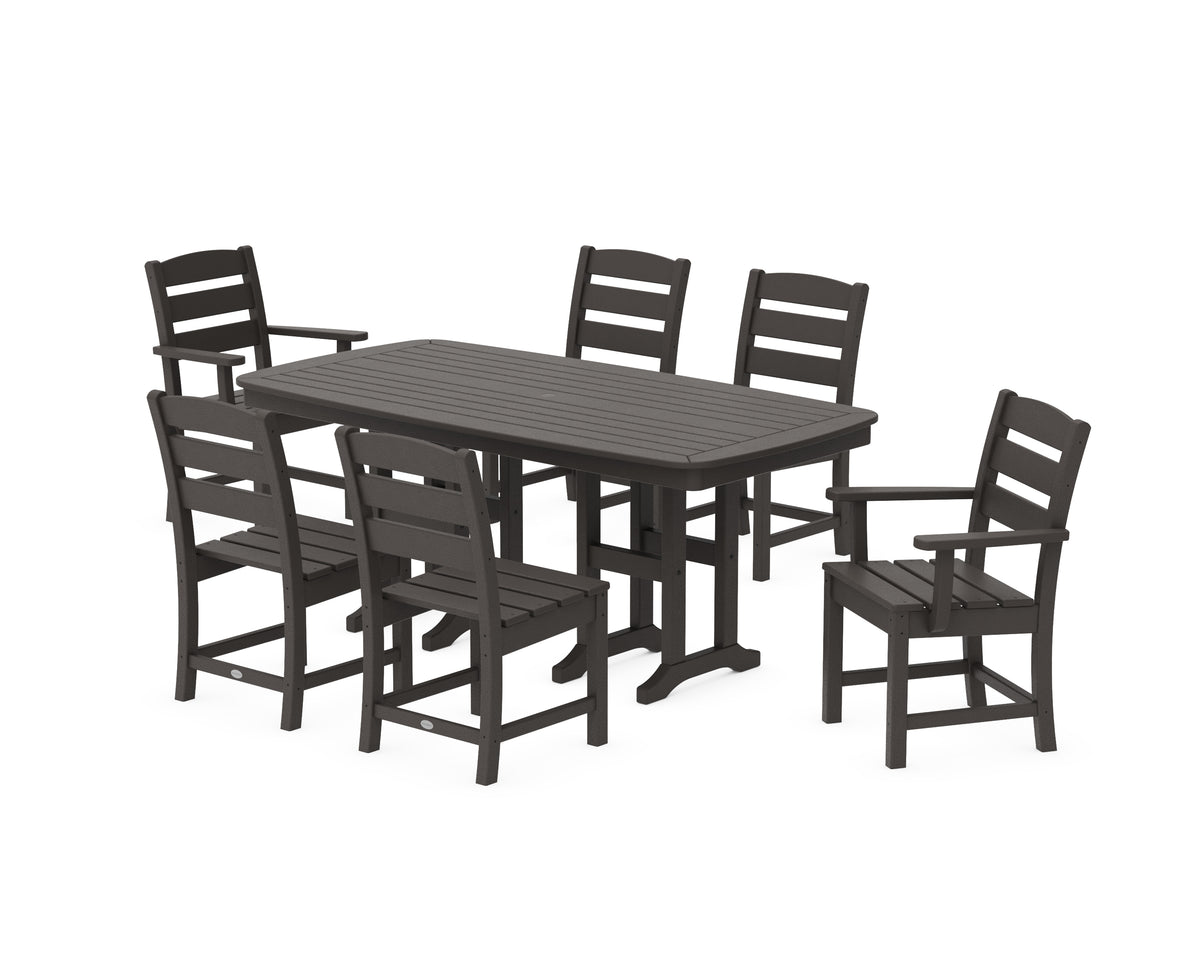 POLYWOOD Lakeside 7-Piece Dining Set in Vintage Coffee
