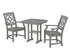 POLYWOOD Chinoiserie 3-Piece Dining Set in Slate Grey