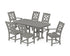 POLYWOOD Chinoiserie 7-Piece Dining Set in Slate Grey