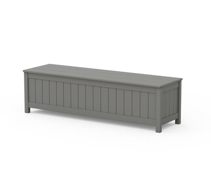 POLYWOOD Vineyard 60" Storage Bench in Slate Grey