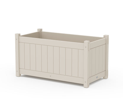 POLYWOOD Vineyard Large Rectangle Double Planter Box in Sand
