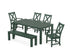 POLYWOOD Braxton 6-Piece Parsons Dining Set with Bench in Green