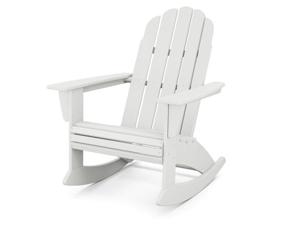 POLYWOOD Vineyard Curveback Adirondack Rocking Chair in White