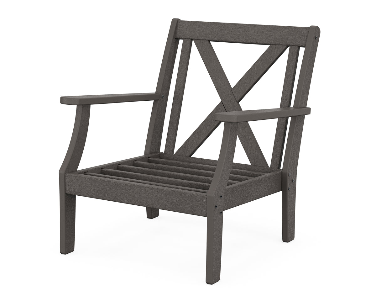 POLYWOOD Braxton Deep Seating Chair Frame in Vintage Coffee