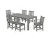POLYWOOD Traditional Garden 7-Piece Parsons Dining Set in Slate Grey