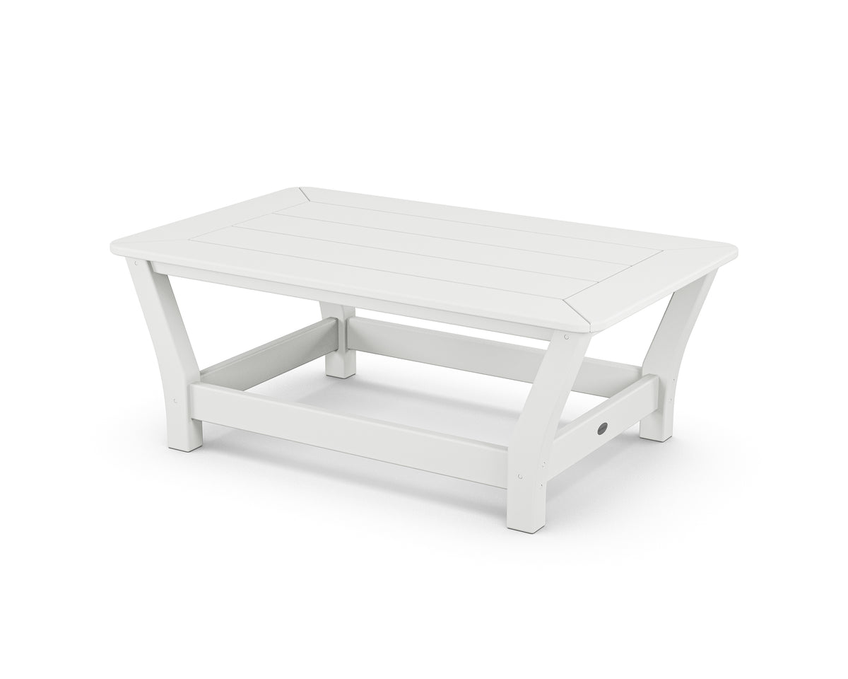 POLYWOOD Harbour Slat Coffee Table in White