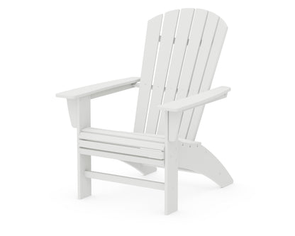 POLYWOOD Nautical Curveback Adirondack Chair in White