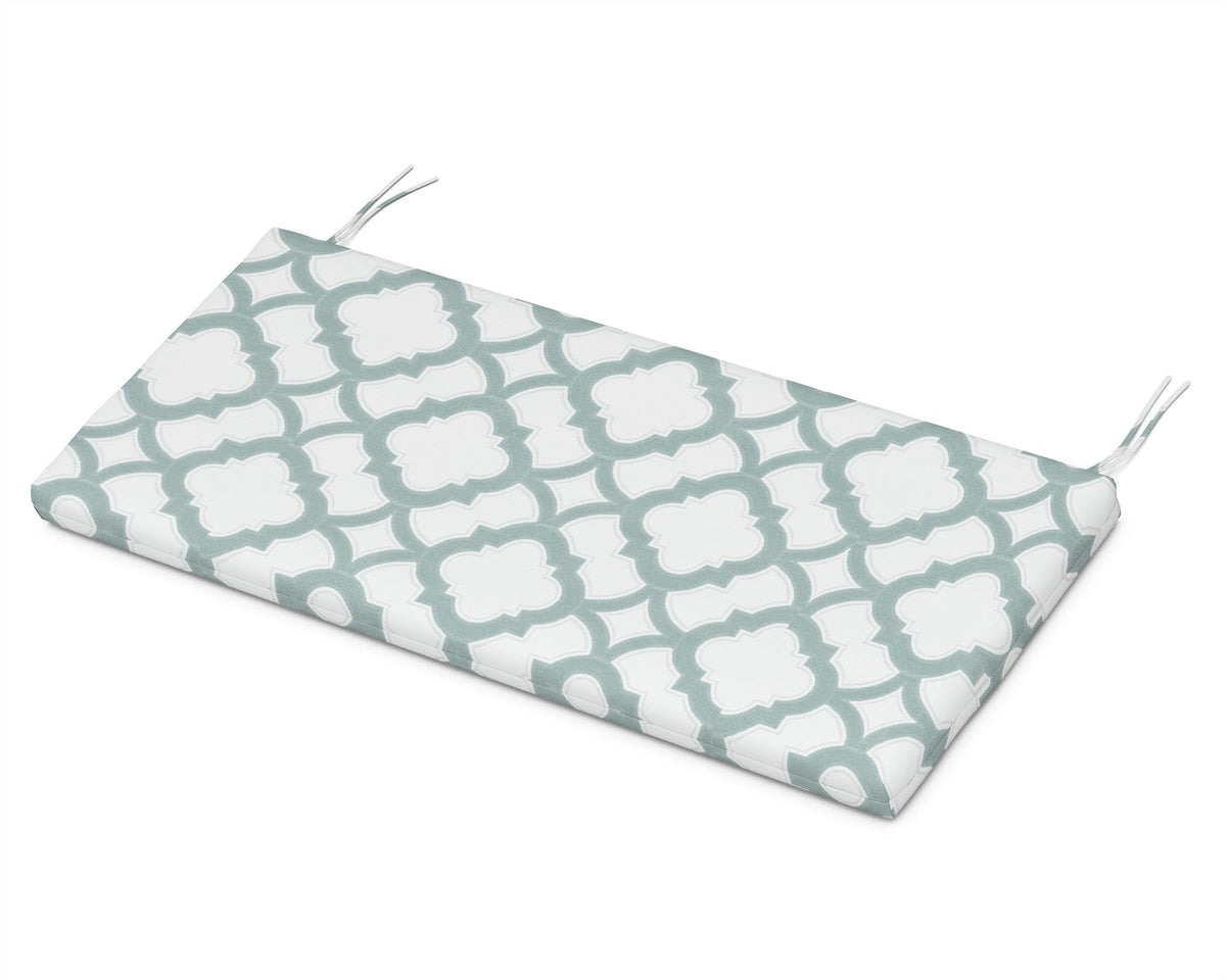 POLYWOOD 48" Bench Seat Cushion in Trellis Glacier Spa