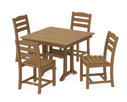 POLYWOOD La Casa Café 5-Piece Side Chair Dining Set in Natural
