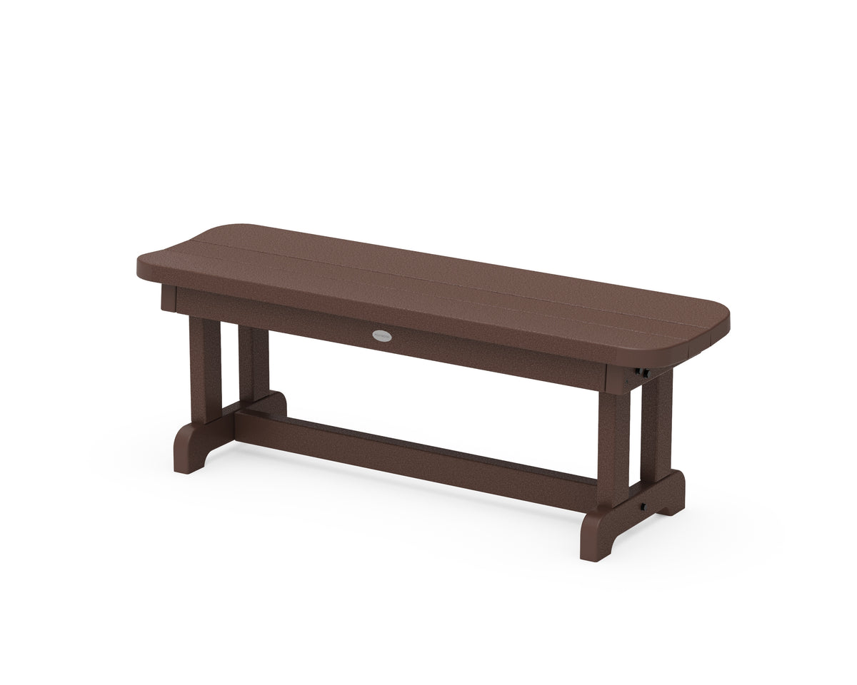 POLYWOOD Park 48" Backless Bench in Mahogany