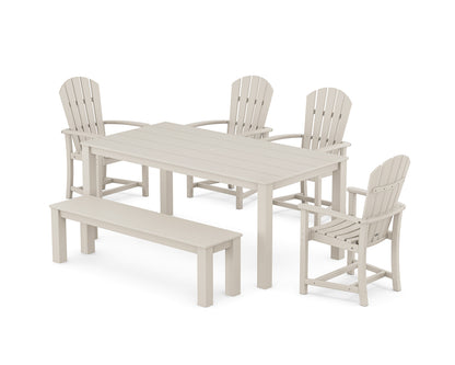 POLYWOOD Palm Coast 6-Piece Parsons Dining Set with Bench in Sand