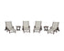 POLYWOOD Coastal Chaise 6-Piece Set with Wheels in Mahogany / Birch