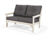 POLYWOOD Vineyard Deep Seating Loveseat in Sand / Ash Charcoal