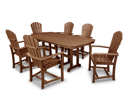 POLYWOOD Palm Coast 7-Piece Dining Set in Teak