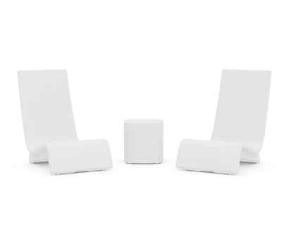 POLYWOOD Laguna 3-Piece In-Pool Chair Lounge Set in White