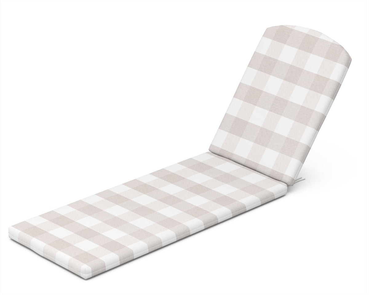 POLYWOOD Chaise Cushion in Buffalo Plaid Dune Burlap