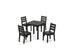 POLYWOOD Lakeside Kids 5-Piece Dining Set in Black