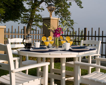 Detail photo of the POLYWOOD La Casa Café Dining Arm Chair in White