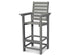 POLYWOOD Captain Bar Chair in Slate Grey