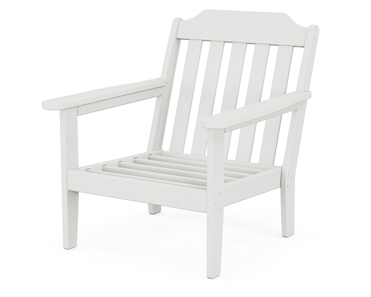 POLYWOOD Country Living Cottage Deep Seating Chair Frame in White