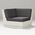POLYWOOD Elevate Modular Corner Chair in Vintage White / Ash Charcoal