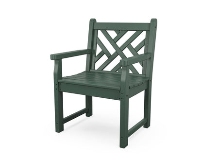 POLYWOOD Chippendale Garden Arm Chair in Green