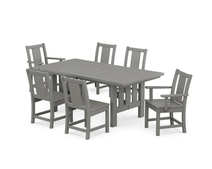 POLYWOOD Prairie 7-Piece Dining Set with Mission Table in Slate Grey