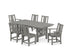 POLYWOOD Prairie 7-Piece Dining Set with Mission Table in Slate Grey