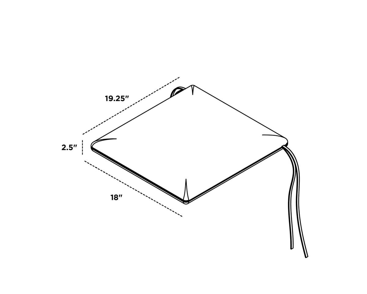 POLYWOOD AL100 Seat Pad dimensions
