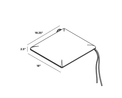 POLYWOOD AL100 Seat Pad dimensions
