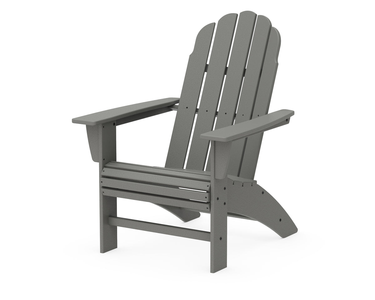 POLYWOOD Vineyard Curveback Adirondack Chair in Slate Grey