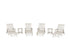 POLYWOOD Vineyard 6-Piece Chaise with Arms Set in Sand