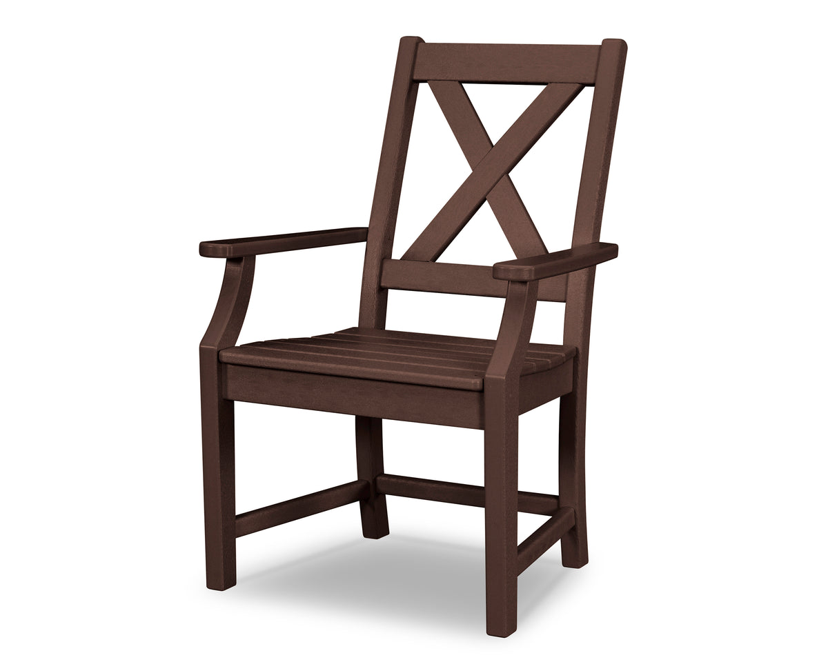 POLYWOOD Braxton Dining Arm Chair in Mahogany