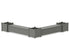 POLYWOOD 72" Vineyard L-Shaped Planter Storage Bench Corner Set - Large in Slate Grey