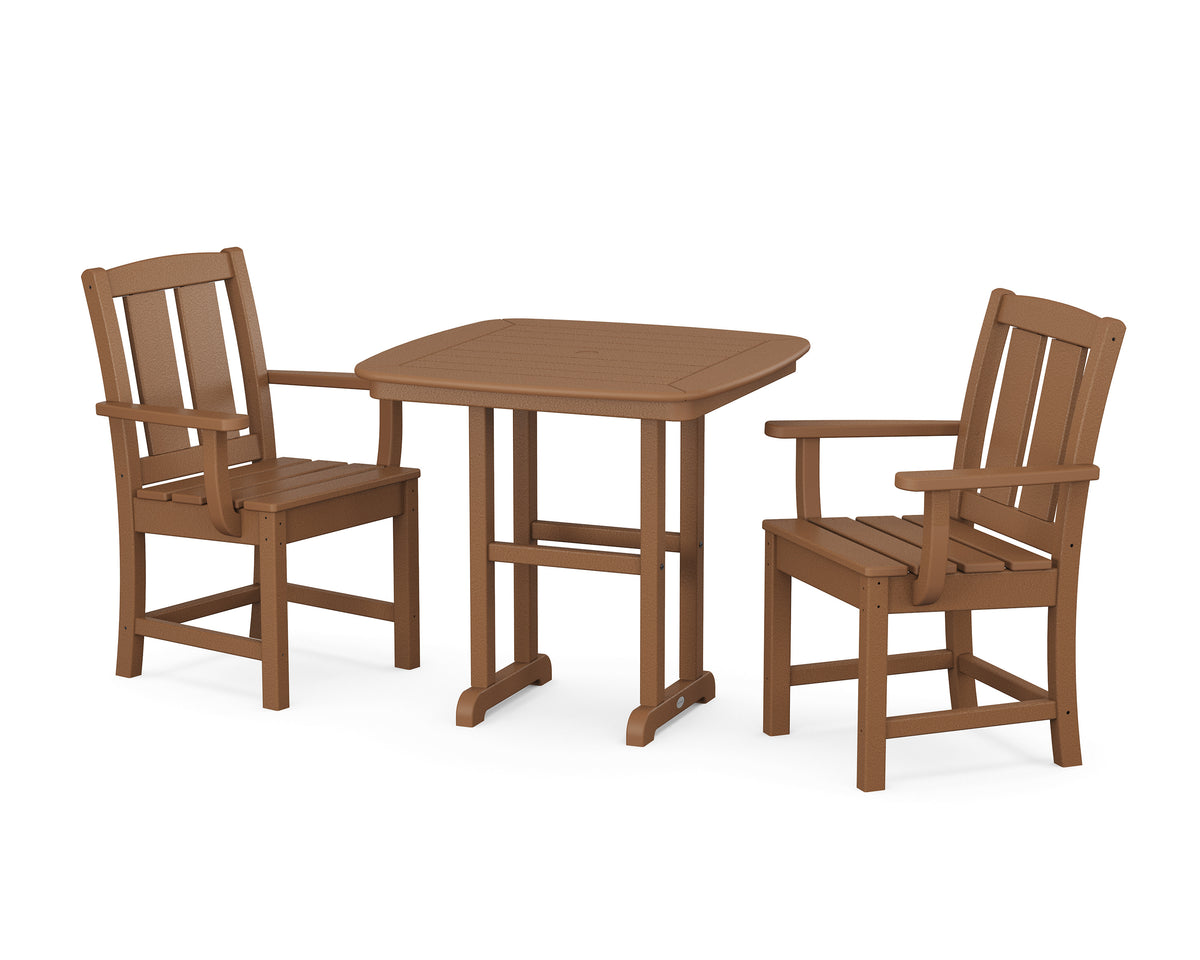 POLYWOOD Mission 3-Piece Dining Set in Teak