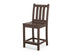 POLYWOOD Traditional Garden Counter Side Chair in Mahogany