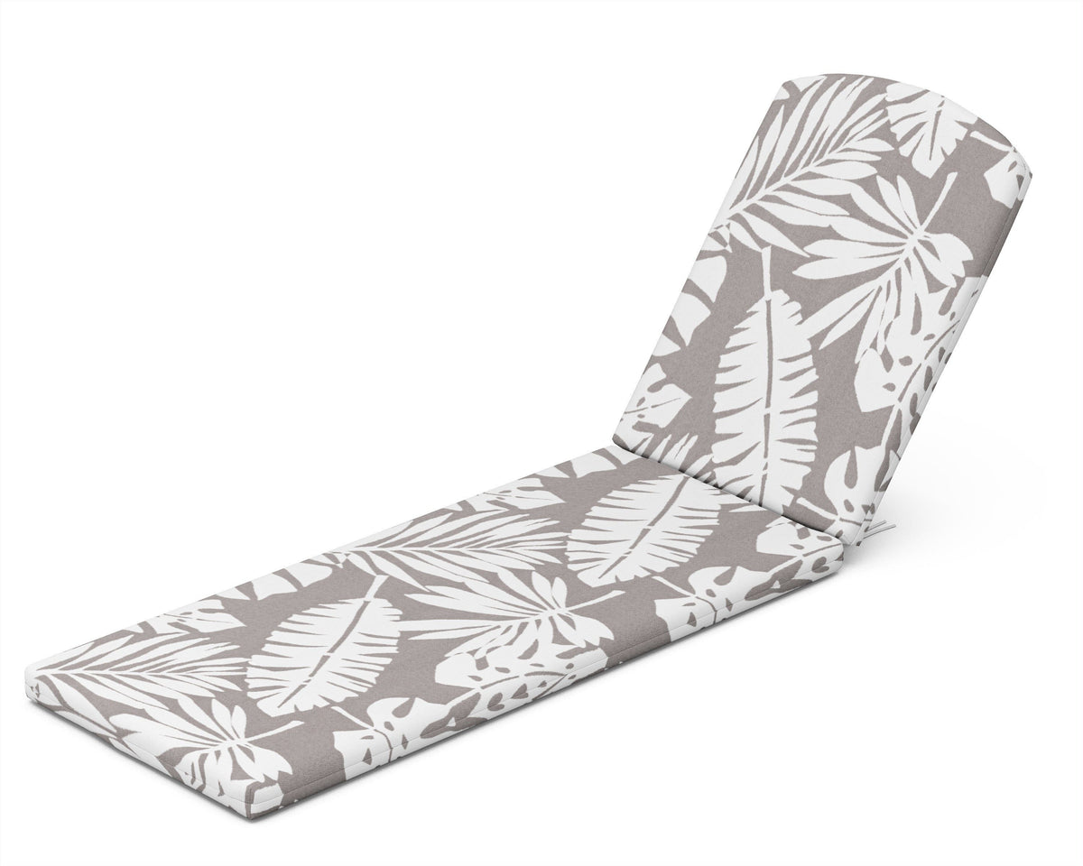 POLYWOOD Chaise Cushion in Leaf Grey Mist