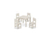 POLYWOOD Toddler 5-Piece Dining Set in Sand