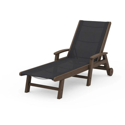 POLYWOOD Coastal Chaise with Wheels