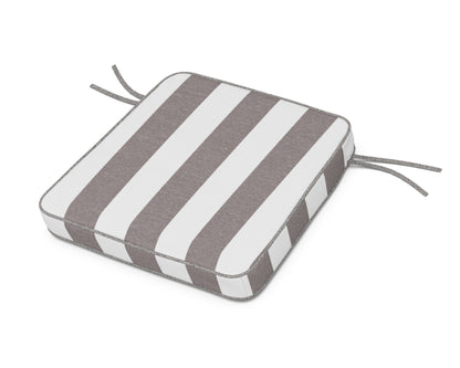 POLYWOOD Acadia Dining Arm Seat Cushion in Cabana Stripe Grey Mist