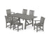 POLYWOOD Mission 7-Piece Rustic Farmhouse Dining Set in Slate Grey