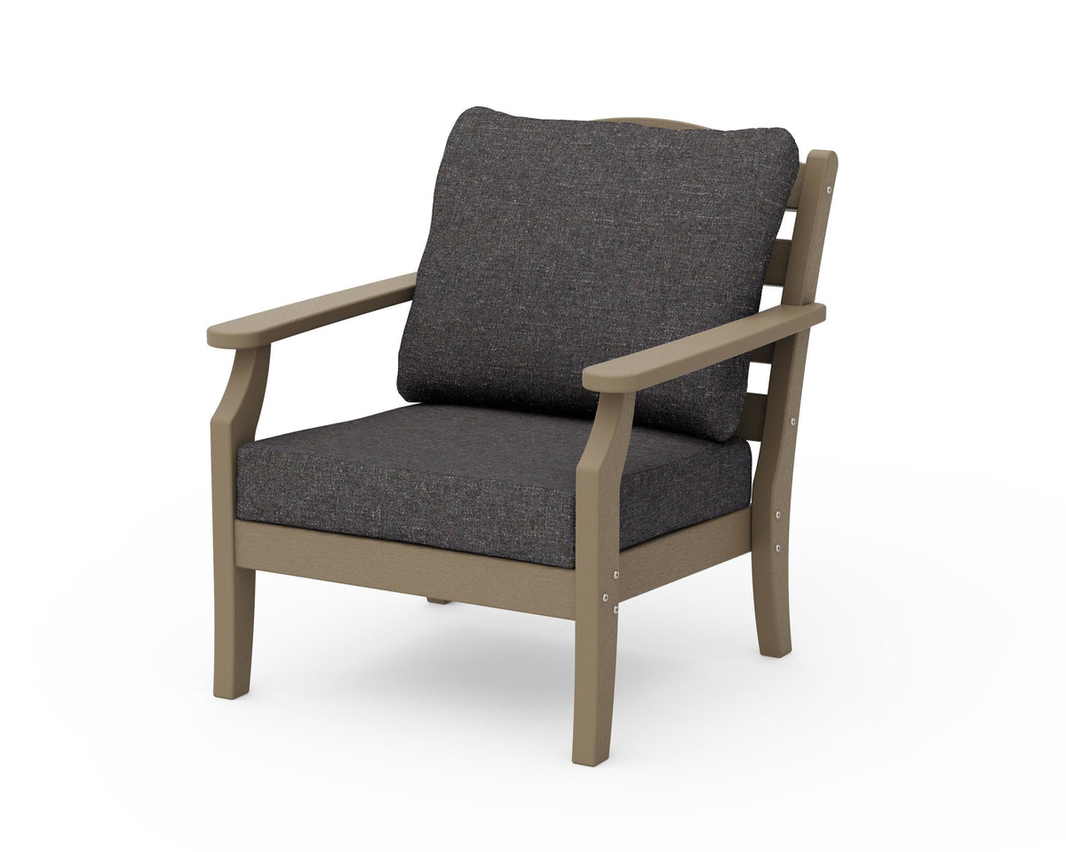 POLYWOOD Savannah Deep Seating Chair in Vintage Sahara / Ash Charcoal