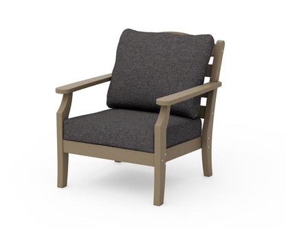 POLYWOOD Savannah Deep Seating Chair in Vintage Sahara / Ash Charcoal