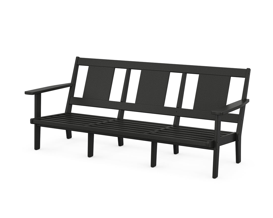 POLYWOOD Prairie Deep Seating Sofa Frame in Black