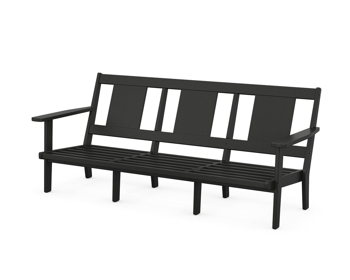 POLYWOOD Prairie Deep Seating Sofa Frame in Black