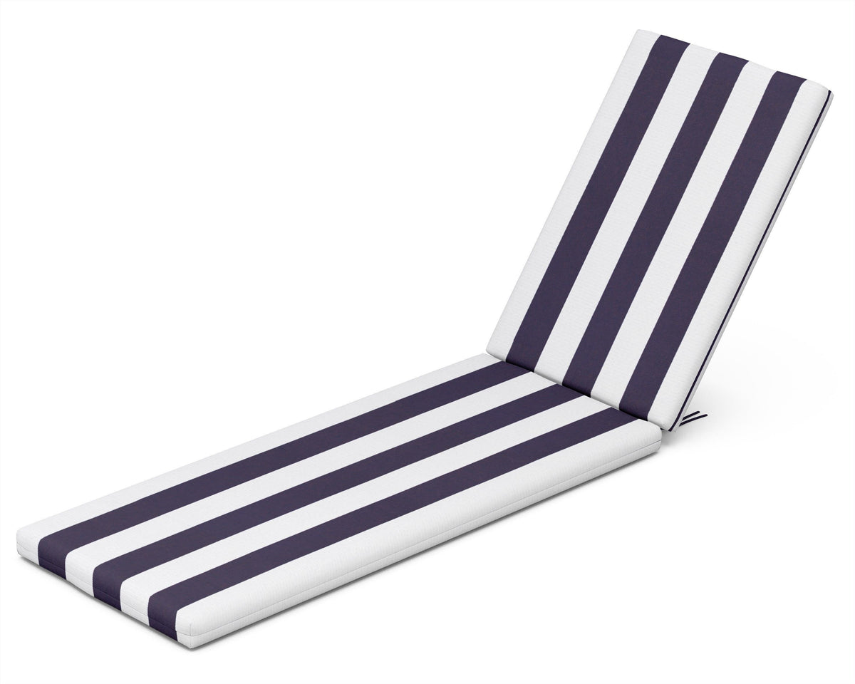 POLYWOOD Chaise Cushion in Cabana Stripe Navy