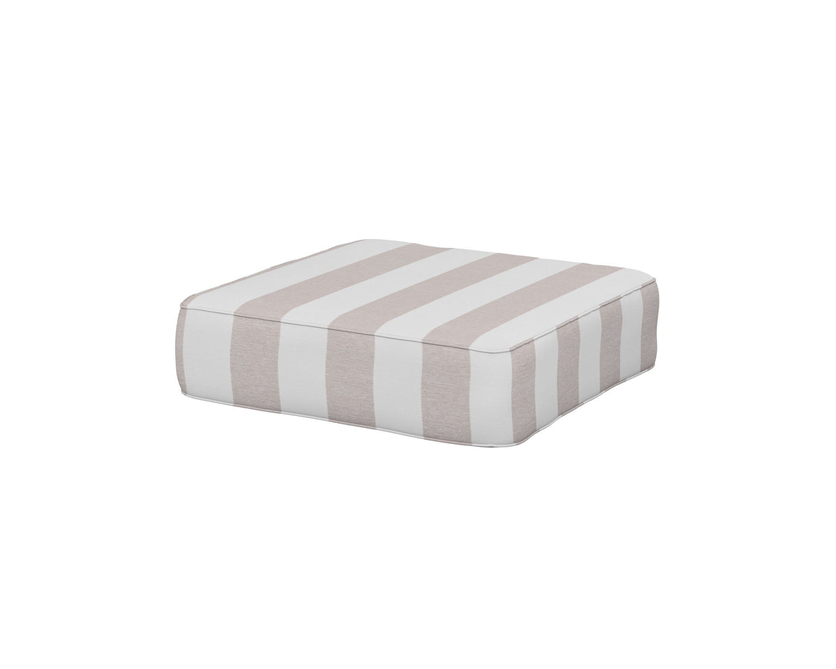 POLYWOOD Ateeva 4000 Ottoman Cushion in Cabana Stripe Dune Burlap