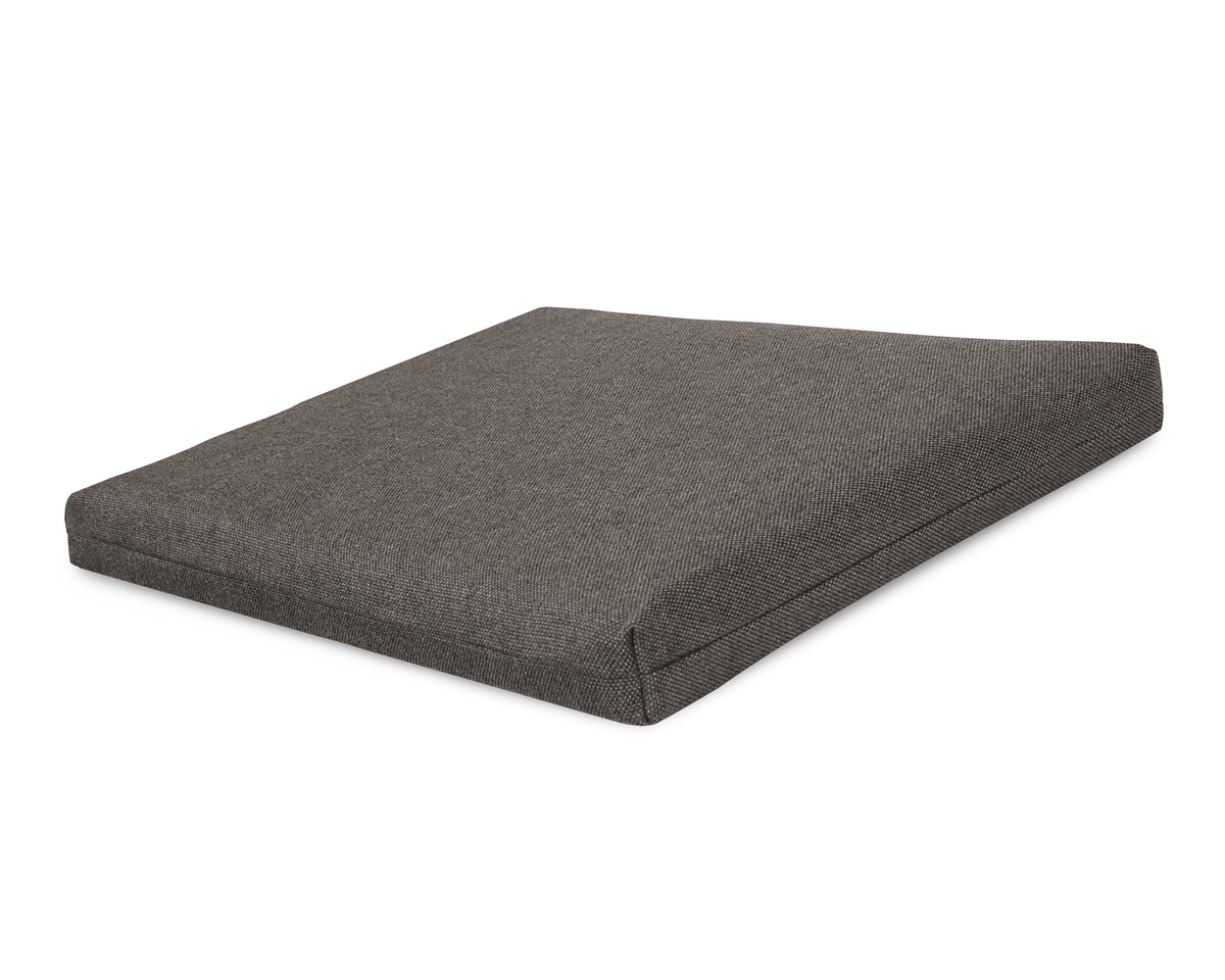 POLYWOOD Seat Cushion - 16.5"D x 17.5"W x 2.5"H in Blend Coal