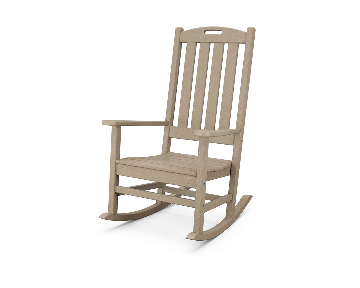 POLYWOOD Nautical Porch Rocking Chair in Vintage Sahara